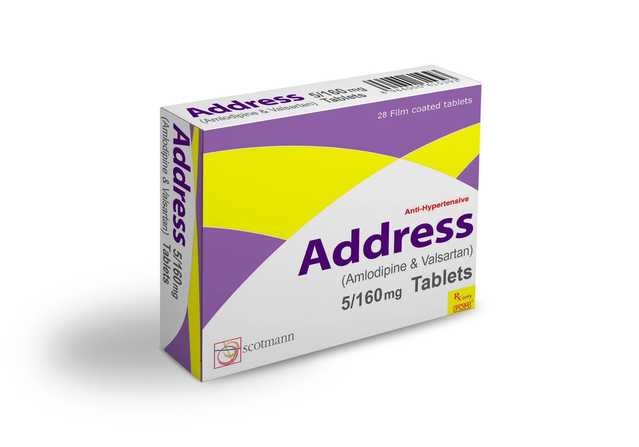 Address | Amlodipine + Valsartan | Cardiovascular | Scotmann